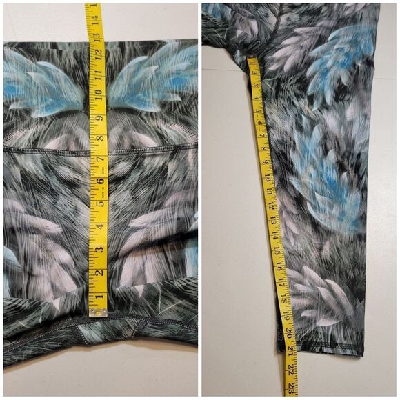 Evolution and Creation EVCR Feather Print Cropped Leggings Women's Large - Picture 9 of 9